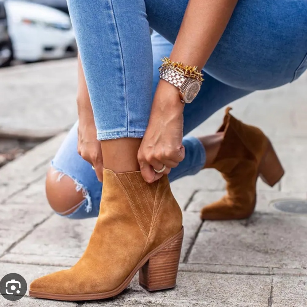 Marc Fisher Gadri Ankle Boots in Natural